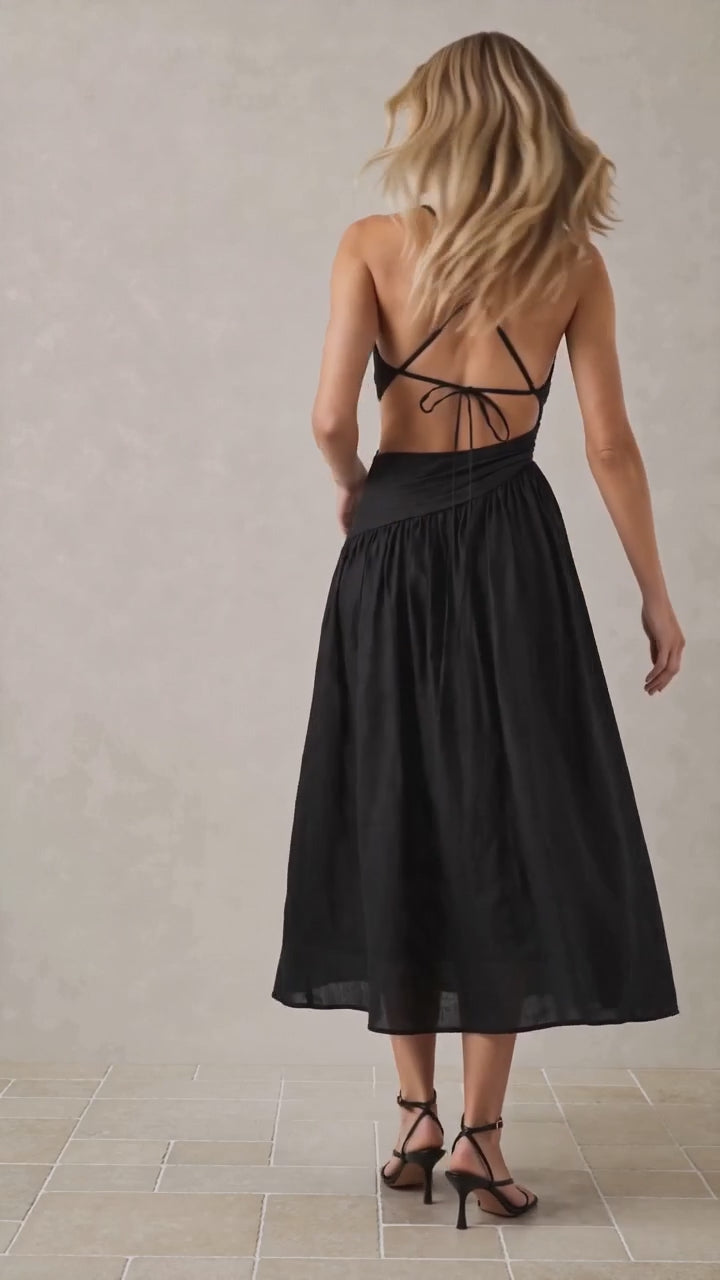 ROÏA DRESS - MIDNIGHT BLACK